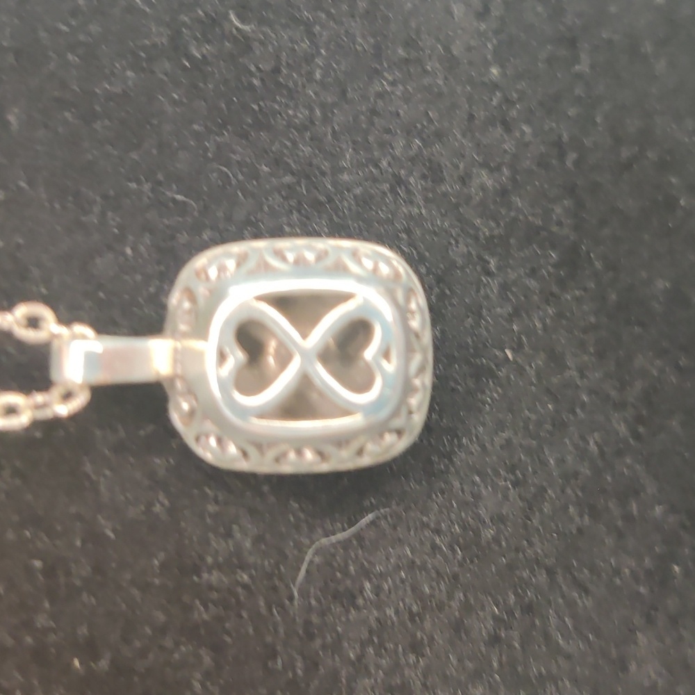 Brighton Reina Pink Silver Crystal Pendant Necklace RETIRED - Picture 6 of 6